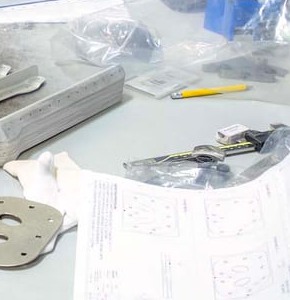 Structural parts on the workbench